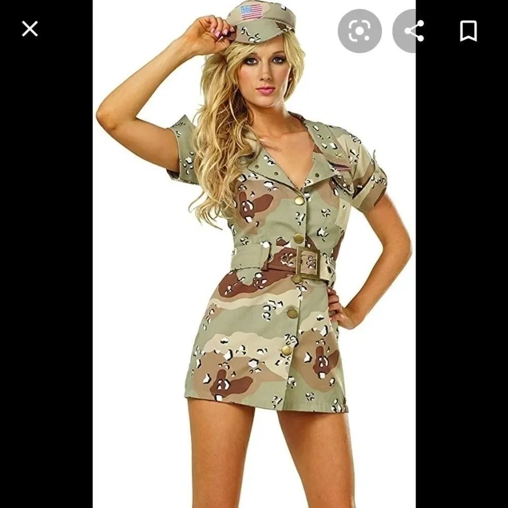 Storm Fox Sexy Army Military costume size lg 12-14